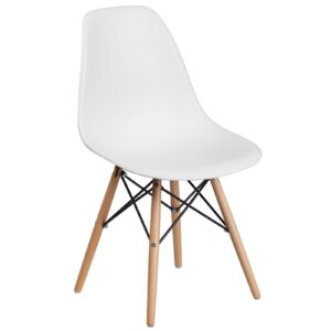 Simple Plastice Chair In White Color